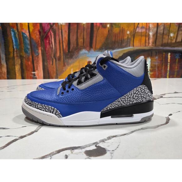 Nike Air Jordan Retro 3 Varsity Royal Blue Size 9.5 Cement Elephant CT8532-400 main image 9